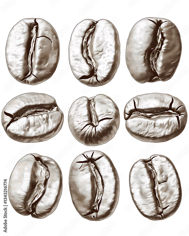 Fototapeta premium Coffee and accessories concept illustrations for wallpaper or advertising