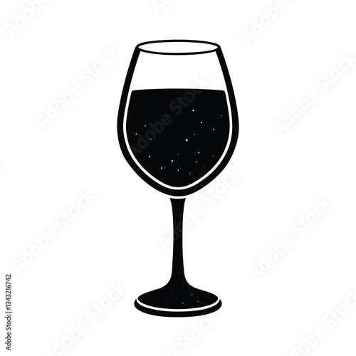 wine glass isolated on white