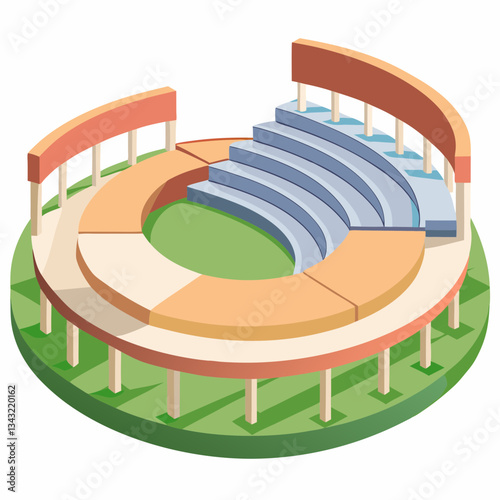 open air amphitheater with curved seating