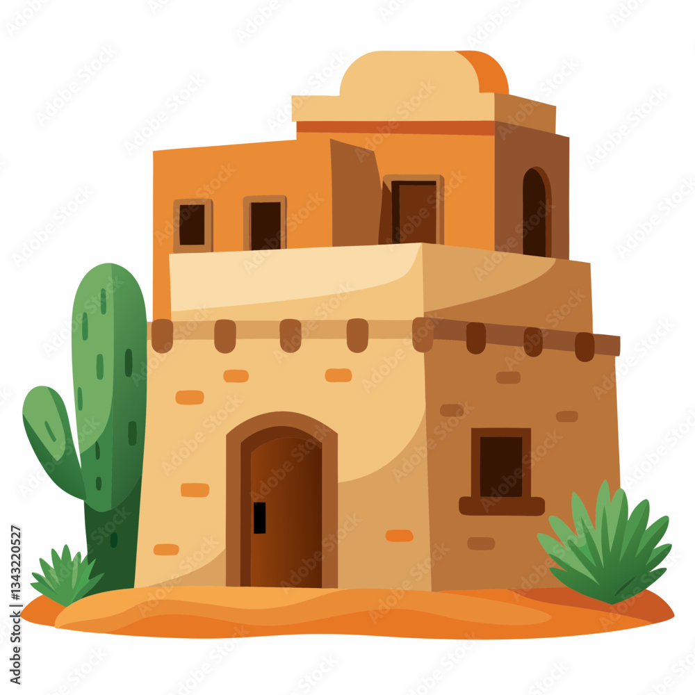 desert adobe house with natural textures desert adobe house with natural textures