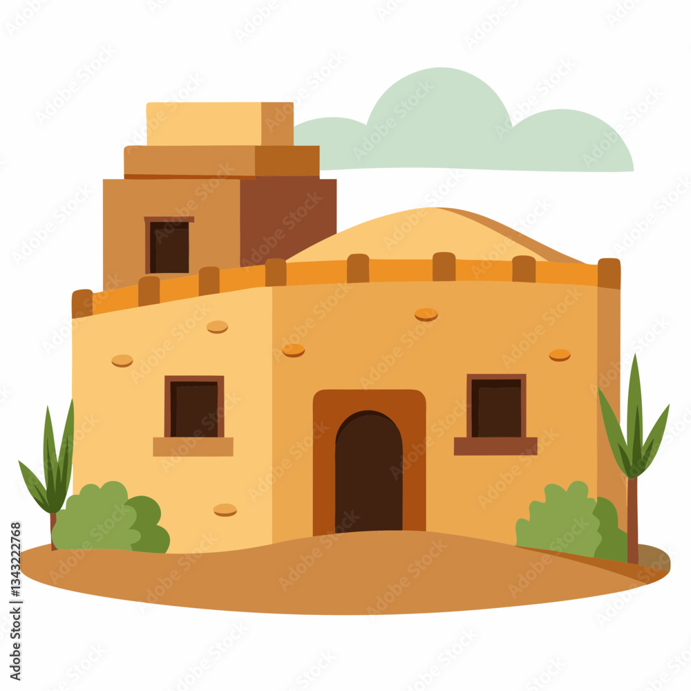 desert adobe house with natural textures desert adobe house with natural textures