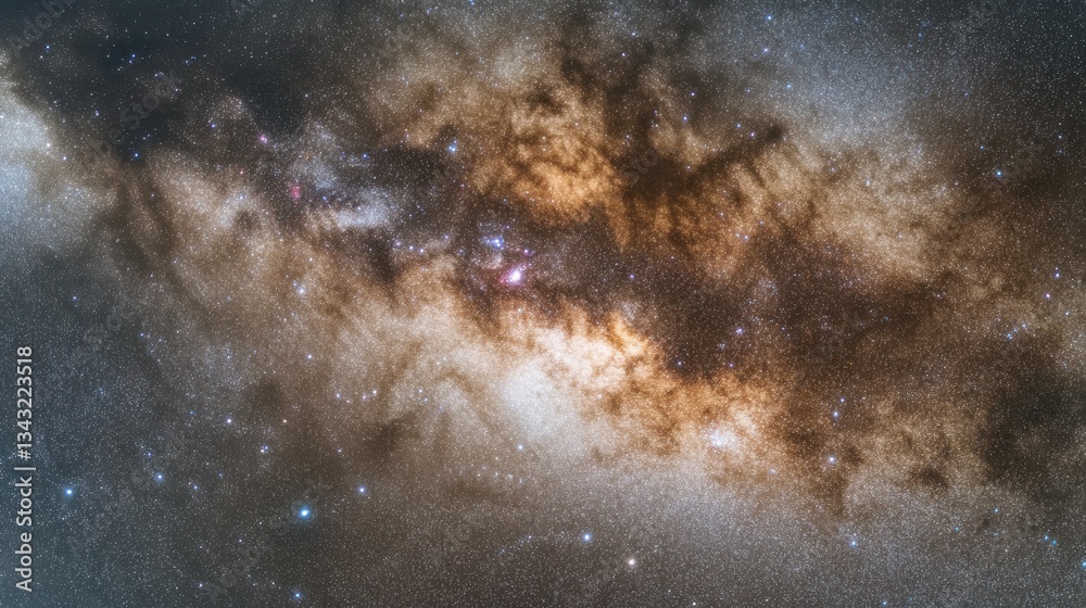 Stunning Cosmic Nebula with Stars and Dark Clouds in the Universe Stunning Cosmic Nebula with Stars and Dark Clouds in the Universe
