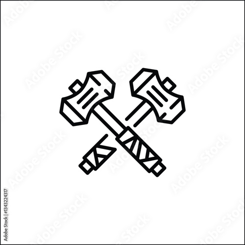 Stone Axe icon. Simple stone axe icon for social media, app, and web design. Vector illustration.
