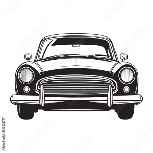 Vintage car illustration automobile vehicle vector