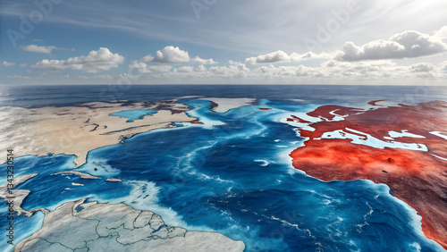 Gulf Stream Collapseâ€‹â€‹Vibrant ocean view showcasing gulf, stream, and diverse waters