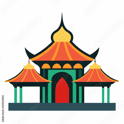 cultural pavilion with bold artistic forms