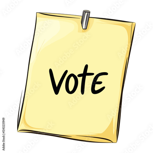 Sticky note vote yellow participation illustration vector