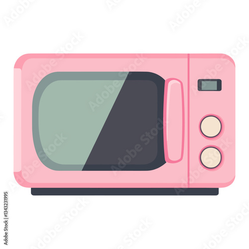 Kitchen microwave appliance design style vector