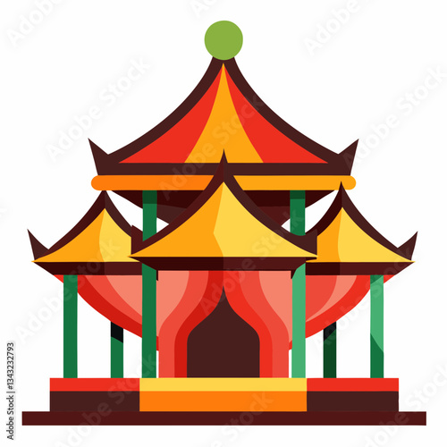 cultural pavilion with bold artistic forms