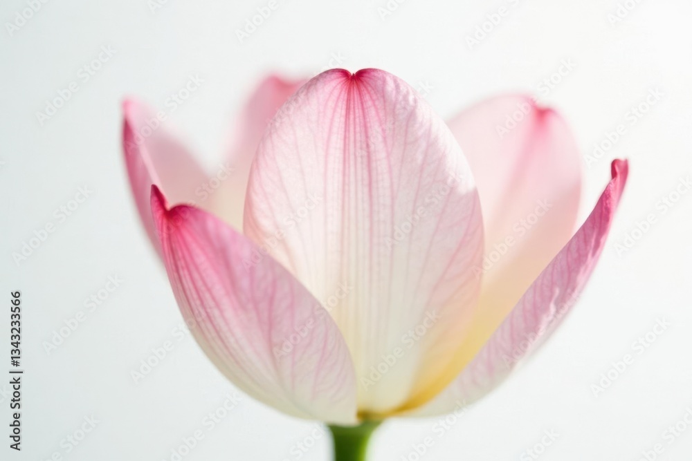 Delicate petals on a flower against a white background, flower, floral, color Delicate petals on a flower against a white background, flower, floral, color