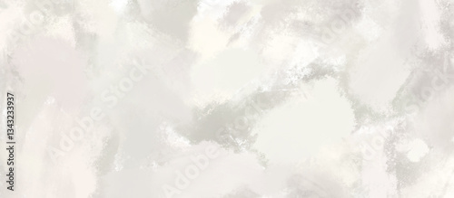 Artistic painterly textured wide horizontal background, elegant minimalist white and beige warm neutral wallpaper design