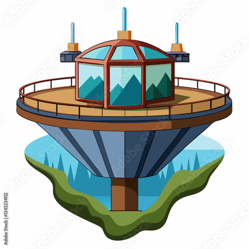 floating observation deck with panoramic views