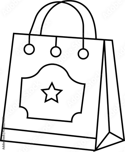 Eid bags vector line icon
