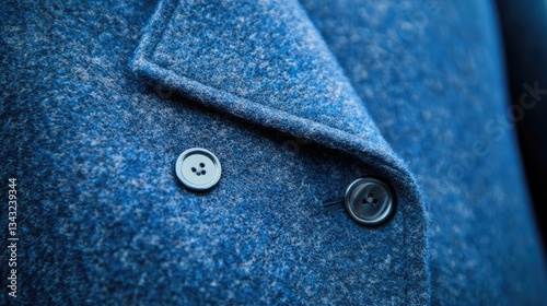 A stylish wool coat with elegant buttons, neatly folded