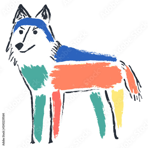 Wolf art illustration animal vector