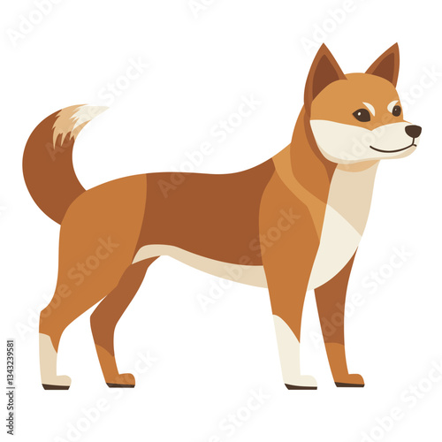 Dog illustration animal style vector