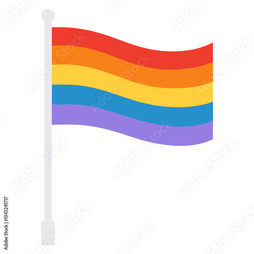 Rainbow flag illustration representation celebration vector