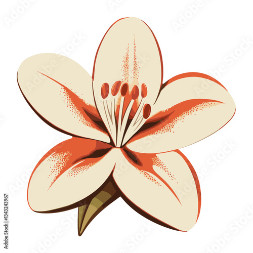 Lily flower icon illustration design style vector