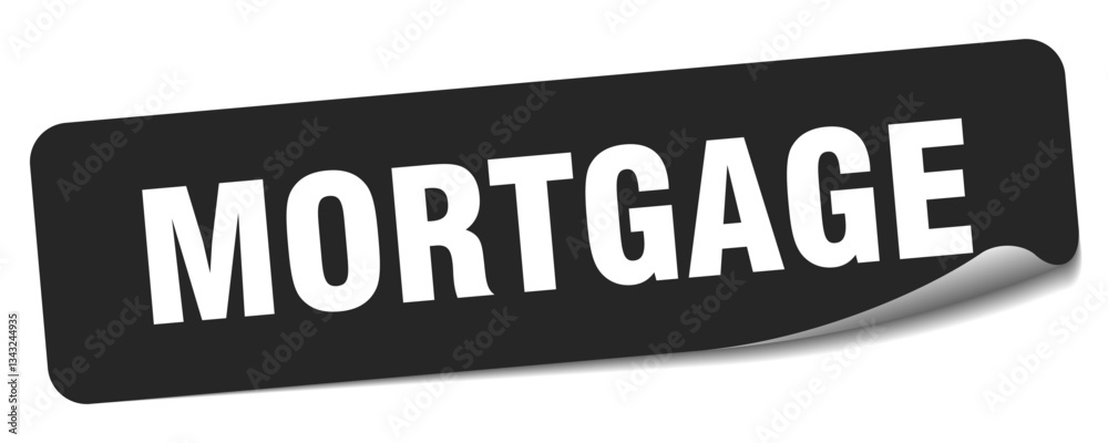 Obraz premium mortgage sticker. mortgage label