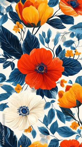 Fondo floral colorido