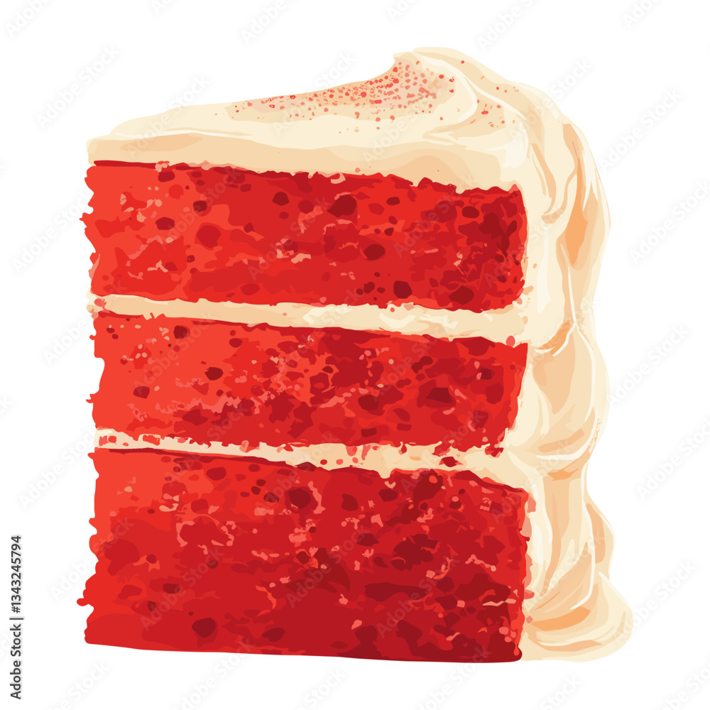Red Velvet Cake cake illustration frosting vector