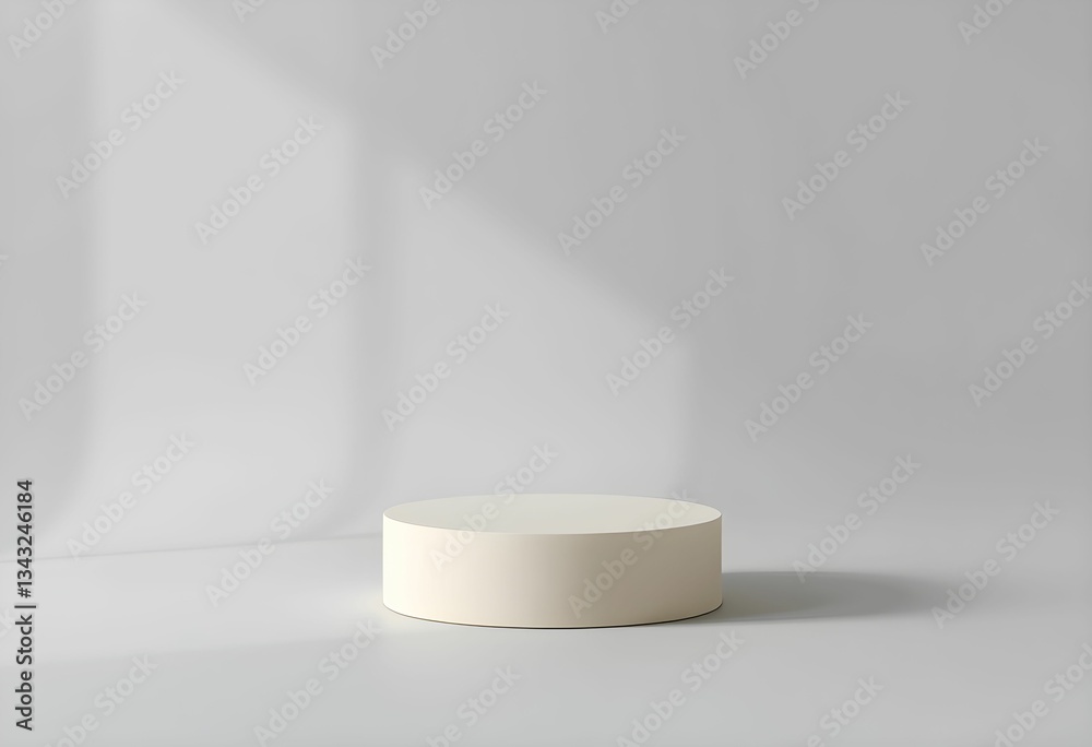 minimal white podium, cylindrical display stand, soft shadows, plain background, clean aesthetic, product showcase, minimalist design, subtle lighting, monochromatic, studio setup minimal white podium, cylindrical display stand, soft shadows, plain background, clean aesthetic, product showcase, minimalist design, subtle lighting, monochromatic, studio setup
