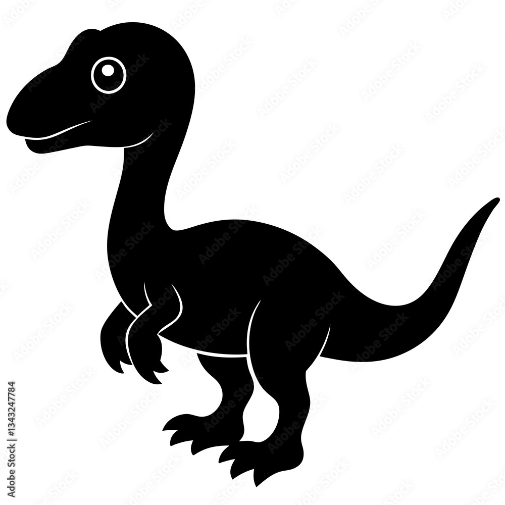 baby dinosaur, dragon black silhouette vector, Simple silhouette Design vector icon with white background. baby dinosaur, dragon black silhouette vector, Simple silhouette Design vector icon with white background.