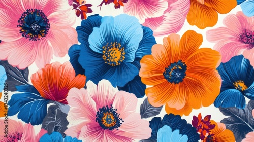 Fondo de flores coloridas