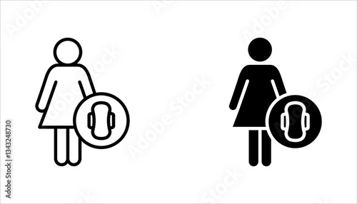 Sanitary pad icon set. Woman sanitary napkin. vector illustration on white background