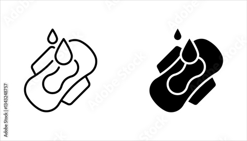 Sanitary pad icon set. Woman sanitary napkin. vector illustration on white background