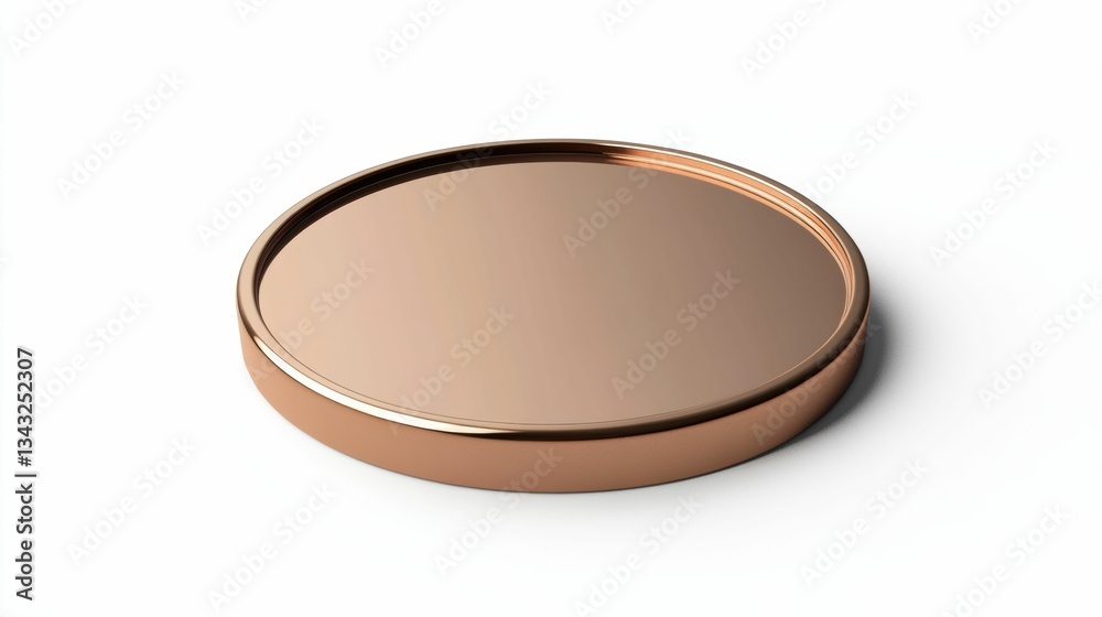 A bronze podium designed for awards or product displays, featuring a sleek 3D copper stage against a white background. A bronze podium designed for awards or product displays, featuring a sleek 3D copper stage against a white background.