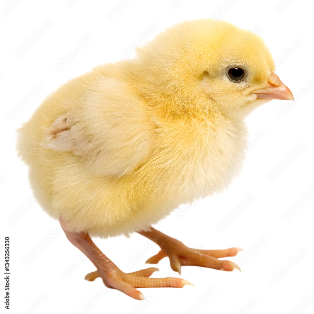 Fototapeta premium baby chicken on white background
