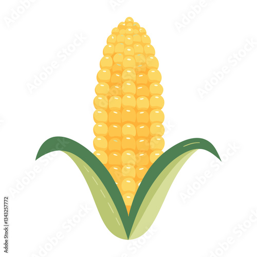 One corn vector illustration plant food vector