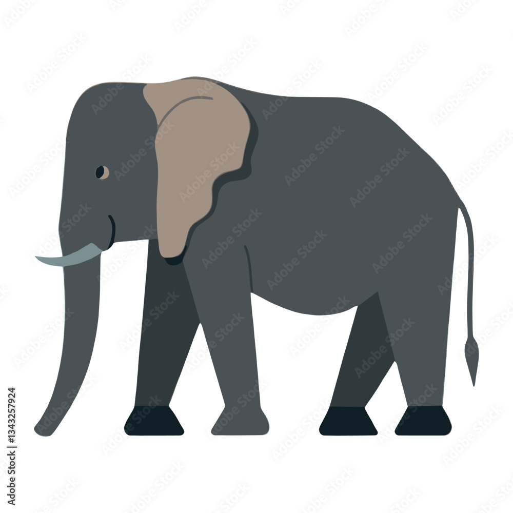 Fototapeta premium Elephant wildlife animal illustration vector
