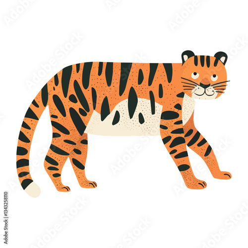 Tiger wildlife animal illustration vector