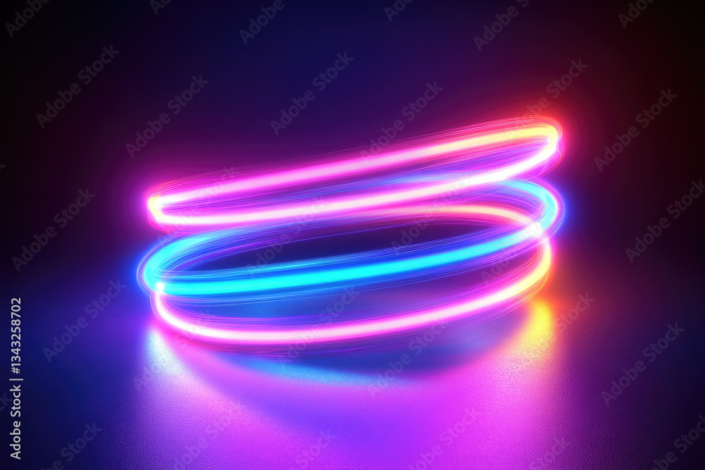 Colorful glowing lines create a dynamic background that suggests high-speed movement and energy in a dark setting Colorful glowing lines create a dynamic background that suggests high-speed movement and energy in a dark setting