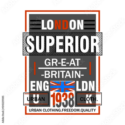 london superior great britain 1938 urban text vector art