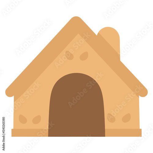 Dog house doghouse cartoon simple vector