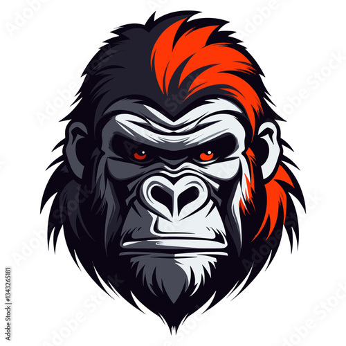 Wallpaper Mural Gorilla face retro logo illustration wildlife animal vector Torontodigital.ca