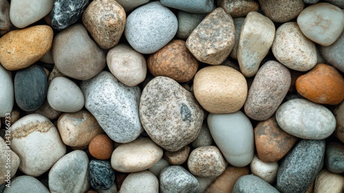Obraz na płótnie Smooth Multicolored Stones Close-Up Texture w salonie