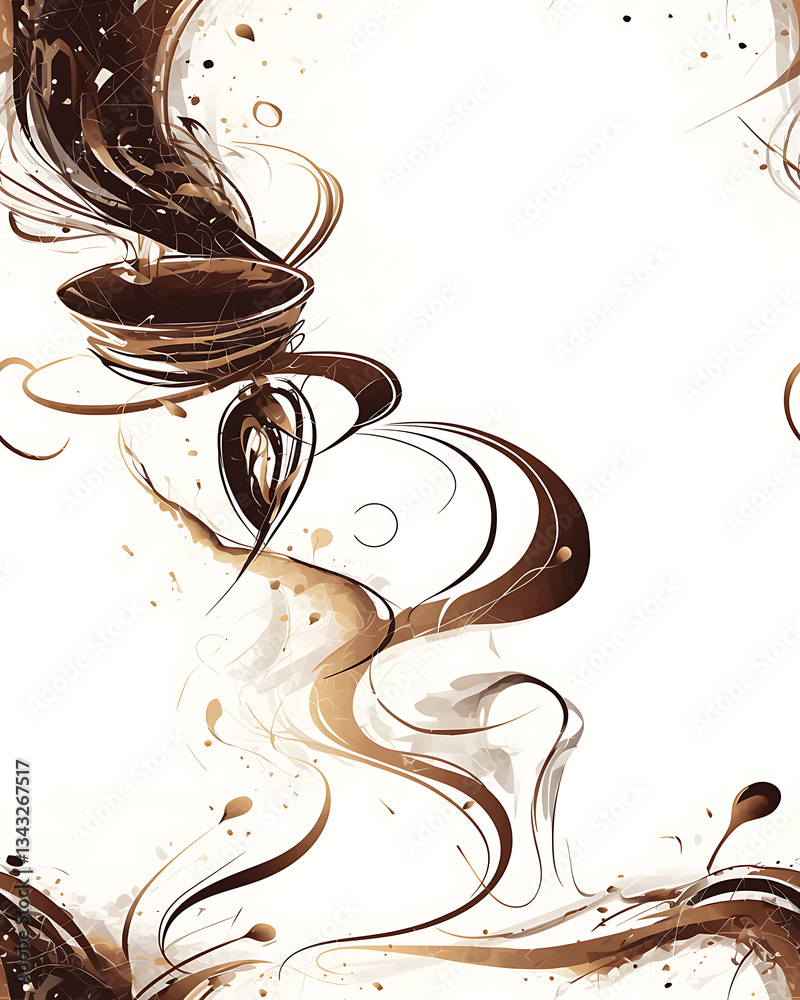 seamless pattern Realistic and artistic illustrations of coffee beans, brewing equipment, coffee cups for background or wallpaper seamless pattern Realistic and artistic illustrations of coffee beans, brewing equipment, coffee cups for background or wallpaper