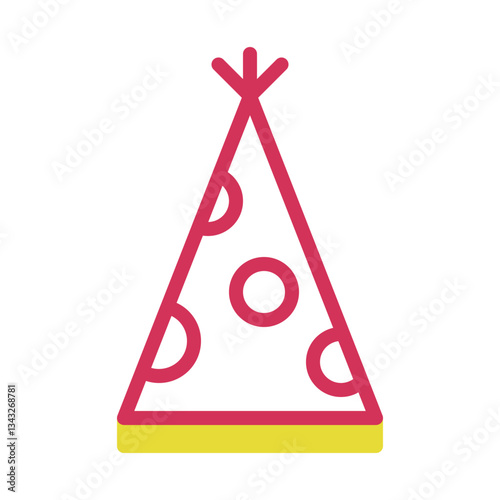 Celebratory Party Hat Fun Vector Icon Design