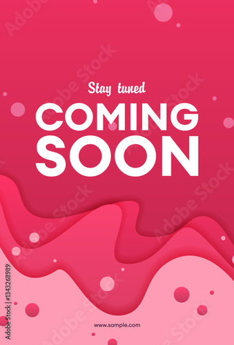 modern coming soon poster with stay tuned message