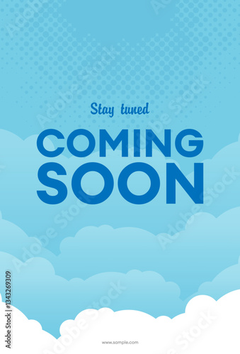 modern coming soon poster with stay tuned message
