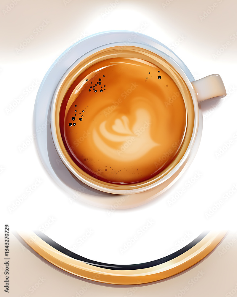 seamless pattern Realistic and artistic illustrations of coffee beans, brewing equipment, coffee cups for background or wallpaper