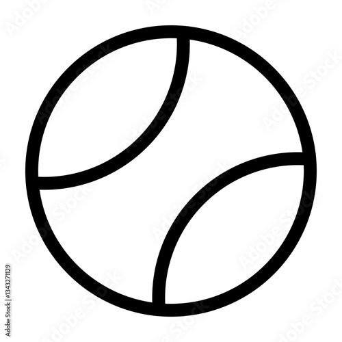 Tennis Ball Icon with Simpl...