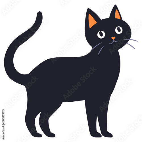 Cat illustration animal style vector