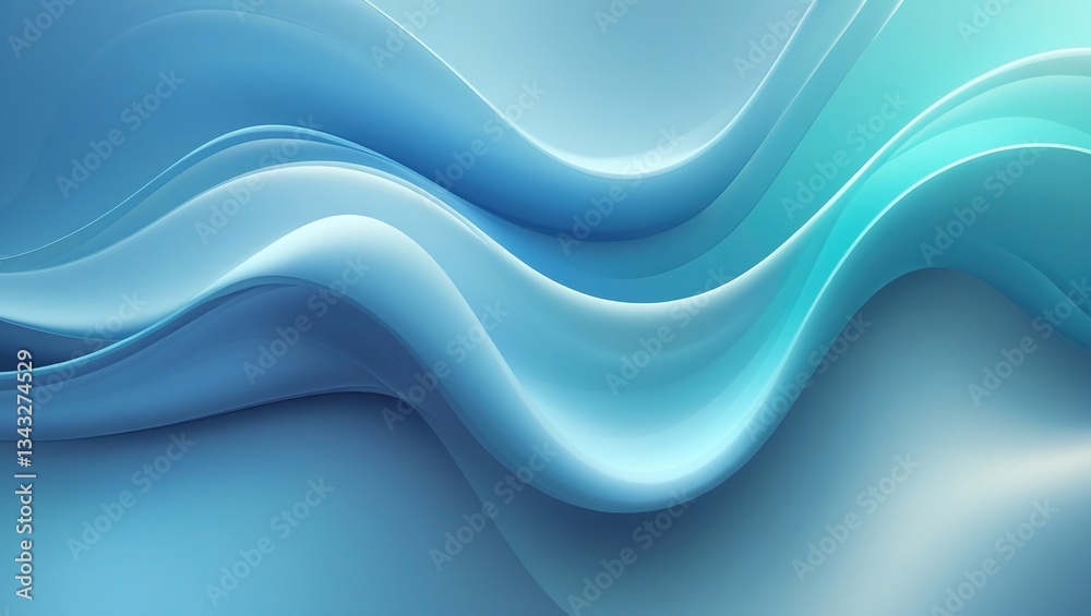 Elegant Flowing Blue Abstract Waves with Smooth Gradient and Soft Light Effect in Modern Design Elegant Flowing Blue Abstract Waves with Smooth Gradient and Soft Light Effect in Modern Design