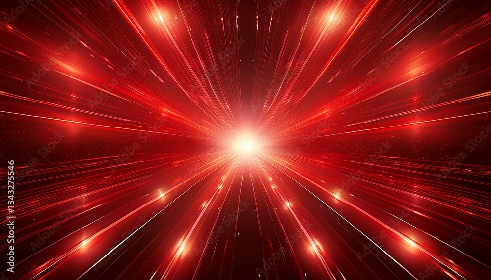 Obraz premium red burst with glowing light effects