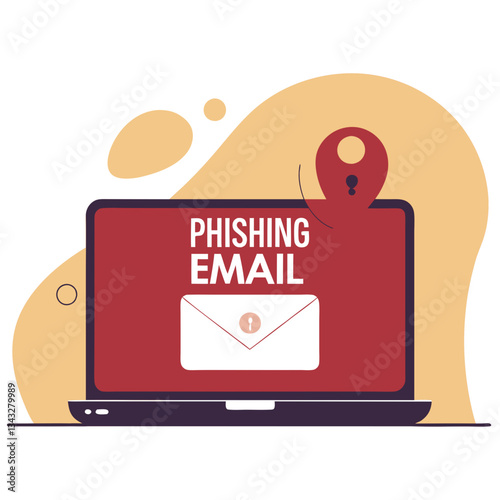Cybersecurity Data Breach Identity Theft Roundish Flat Vector